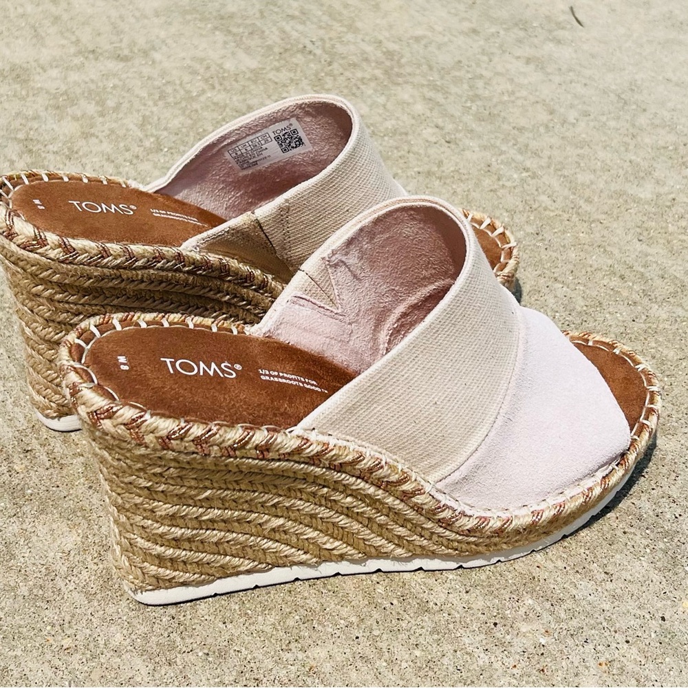 COPY - Tom’s Monica Mule Wedge Heel